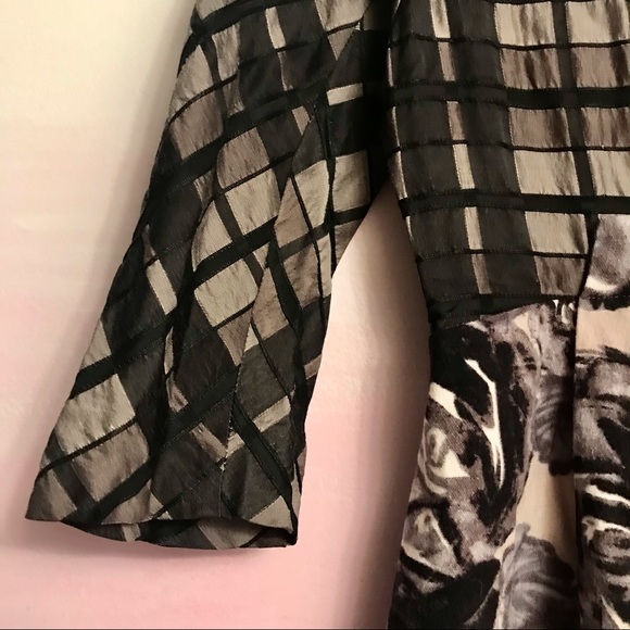 Antonio Marras Dark Floral Checkered Dress Sz 44 - Picture 5 of 15